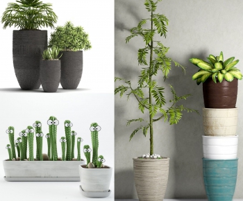 Modern Potted Green Plant-ID:635815215