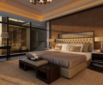 Modern New Chinese Style Bedroom-ID:680597756
