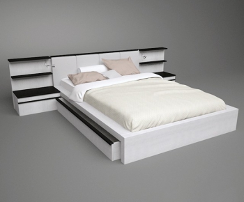 Modern Double Bed-ID:993305425