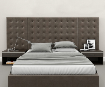 Modern Double Bed-ID:385917913