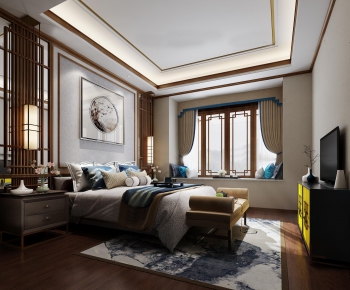 New Chinese Style Bedroom-ID:579219996