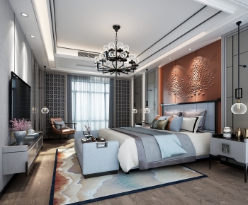 New Chinese Style Bedroom-ID:807659175