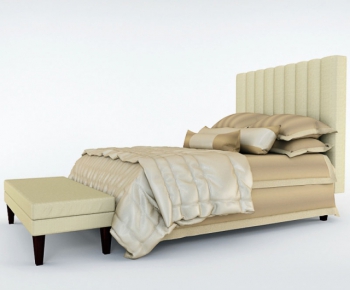 Modern Double Bed-ID:129051774