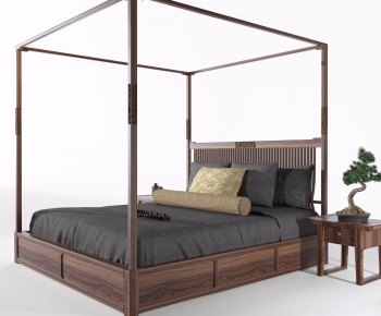 New Chinese Style Double Bed-ID:836070619