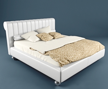 Simple European Style Double Bed-ID:901445419