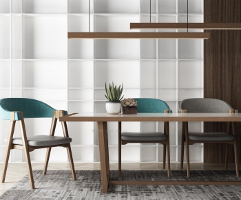 Modern Nordic Style Dining Table And Chairs-ID:410548764