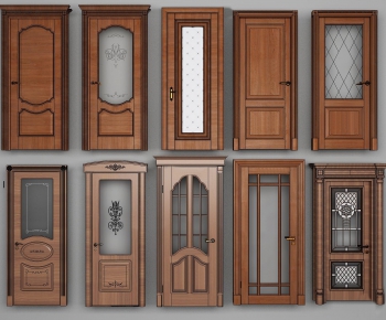 European Style Solid Wood Door-ID:592559979