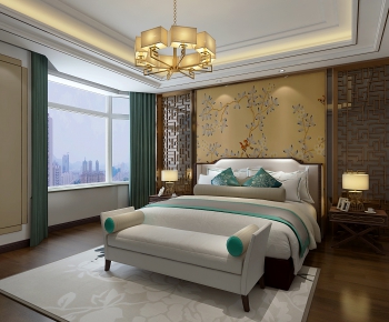 New Chinese Style Bedroom-ID:633350518