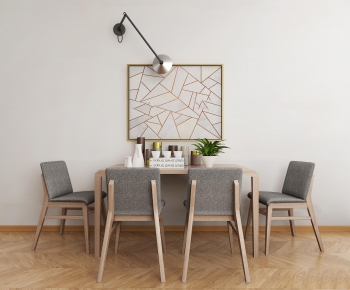Modern Nordic Style Dining Table And Chairs-ID:536784893