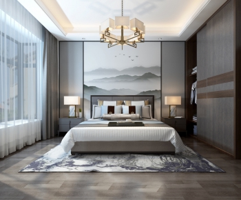 New Chinese Style Bedroom-ID:190960931