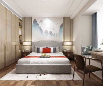 New Chinese Style Bedroom-ID:900323383