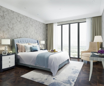 Modern Simple European Style Bedroom-ID:938253565
