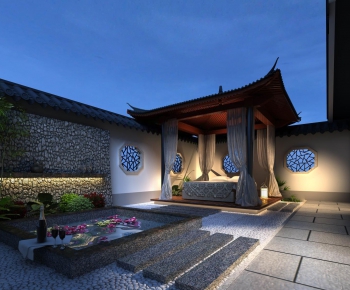 New Chinese Style Courtyard/landscape-ID:329345872