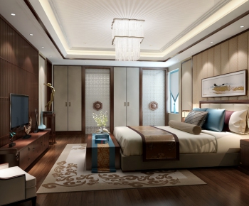 New Chinese Style Bedroom-ID:416882386