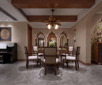 Southeast Asian Style Dining Room-ID:978121397