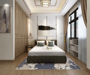 New Chinese Style Bedroom-ID:715845228