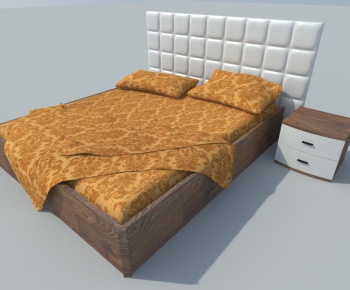 Modern Double Bed-ID:881425469