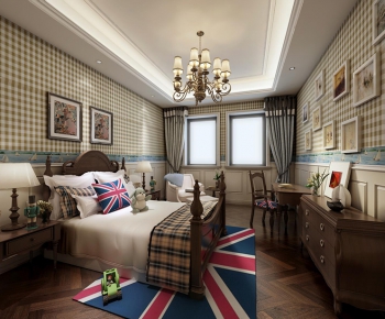 American Style European Style Bedroom-ID:373962948