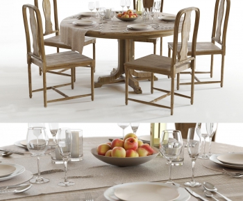 New Chinese Style Dining Table And Chairs-ID:996285599
