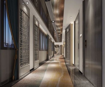 New Chinese Style Corridor Elevator Hall-ID:279017735