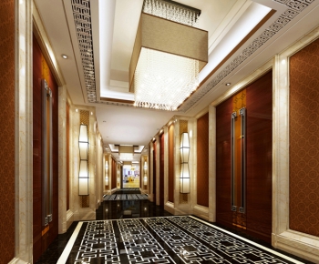 New Chinese Style Corridor Elevator Hall-ID:615891163