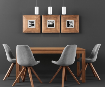 Modern Nordic Style Dining Table And Chairs-ID:436996619