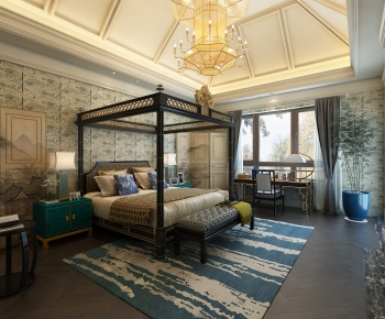 New Chinese Style Bedroom-ID:972515998