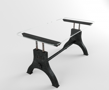 Industrial Style Dining Table-ID:399616234