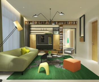 Modern A Living Room-ID:446241783