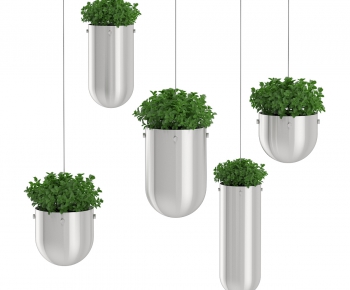 Modern Potted Green Plant-ID:990796972