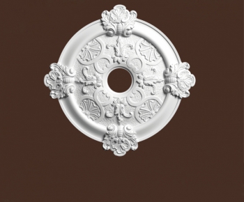 European Style Plaster Carved Top Plate-ID:489442124