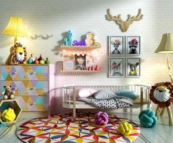 Modern Idyllic Style Children's Room-ID:964246593