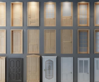 European Style Solid Wood Door-ID:619927694