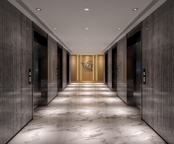 Modern Corridor Elevator Hall-ID:897397894