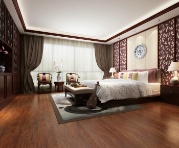 New Chinese Style Bedroom-ID:946029748