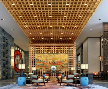 New Chinese Style Lobby Hall-ID:955826241
