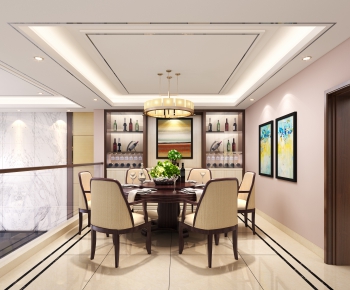 New Chinese Style Dining Room-ID:958011177