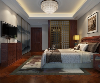 New Chinese Style Bedroom-ID:380852625