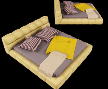 Modern Double Bed-ID:815821213