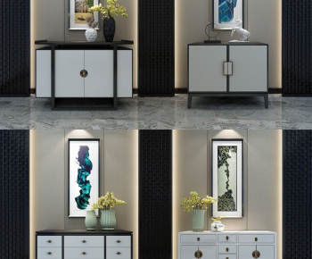 New Chinese Style Side Cabinet/Entrance Cabinet-ID:286418434