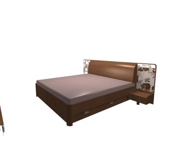 Modern Double Bed-ID:871036468