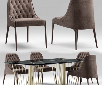 Modern Post Modern Style Dining Table And Chairs-ID:236335779