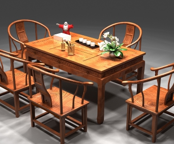 Chinese Style Tea Tables And Chairs-ID:845066258