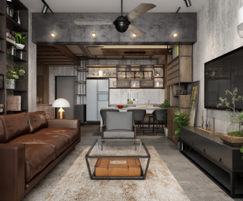 Industrial Style A Living Room-ID:310715854