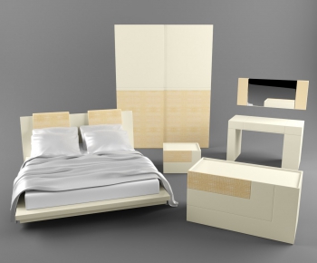 Modern Double Bed-ID:670066394