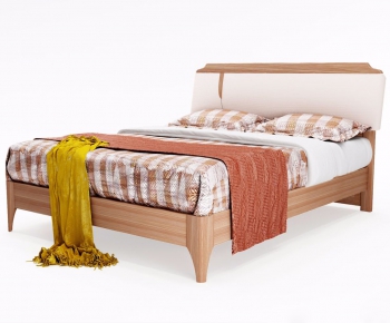 Nordic Style Double Bed-ID:885933635