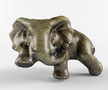 现代大象雕塑-ID:514617472