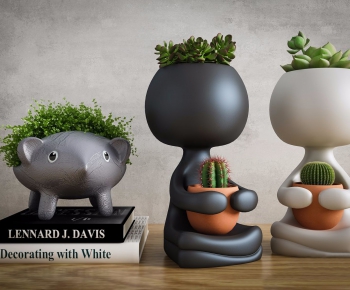 Modern Nordic Style Potted Green Plant-ID:770461729