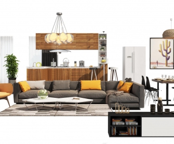 Nordic Style Sofa Combination-ID:666432145