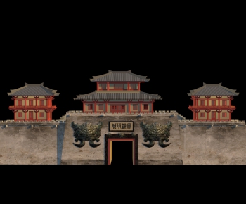 Chinese Style Ancient Architectural Buildings-ID:412986545